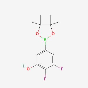 2,3-Difluoro-5-(4,4,5,5-tetramethyl-1,3,2-dioxaborolan-2-yl)phenol chemical structure (CAS 1220219-43-1)