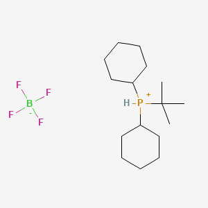 tert-Butyldicyclohexylphosphonium tetrafluoroborate chemical structure (CAS 1220349-00-7)