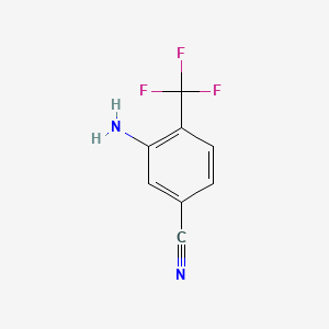 3-Amino-4-(trifluoromethyl)benzonitrile chemical structure (CAS 1220630-83-0)