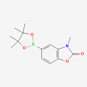 3-Methyl-5-(4,4,5,5-tetramethyl-1,3,2-dioxaborolan-2-yl)benzo[d]oxazol-2(3H)-one chemical structure (CAS 1220696-32-1)