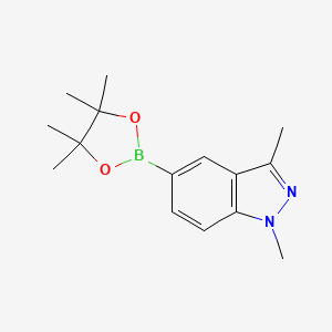 1,3-Dimethyl-5-(4,4,5,5-tetramethyl-1,3,2-dioxaborolan-2-yl)-1H-indazole chemical structure (CAS 1220696-53-6)