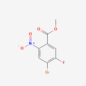Methyl 4-bromo-5-fluoro-2-nitrobenzoate chemical structure (CAS 1220886-29-2)