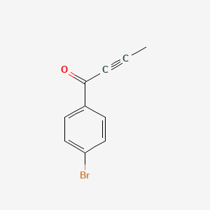1-(4-Bromophenyl)but-2-yn-1-one chemical structure (CAS 1220973-12-5)