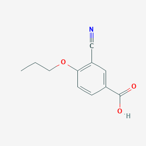 3-Cyano-4-propoxybenzoic acid chemical structure (CAS 1220973-98-7)