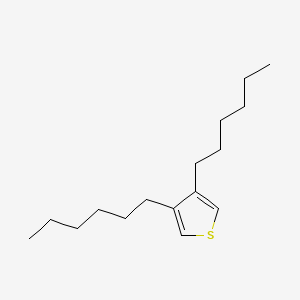 3,4-Dihexylthiophene chemical structure (CAS 122107-04-4)