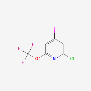 2-Chloro-4-iodo-6-(trifluoromethoxy)pyridine chemical structure (CAS 1221171-96-5)