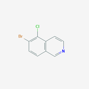 6-Bromo-5-chloroisoquinoline chemical structure (CAS 1221232-30-9)