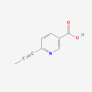6-(Prop-1-yn-1-yl)nicotinic acid chemical structure (CAS 1221259-77-3)