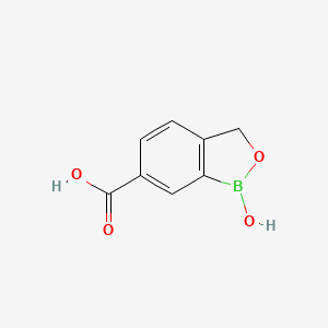 1-Hydroxy-1,3-dihydrobenzo[c][1,2]oxaborole-6-carboxylic acid chemical structure (CAS 1221343-14-1)