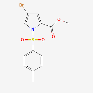 Methyl 4-bromo-1-tosyl-1H-pyrrole-2-carboxylate chemical structure (CAS 1221420-57-0)