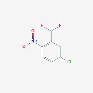 4-Chloro-2-(difluoromethyl)-1-nitrobenzene chemical structure (CAS 1221424-66-3)