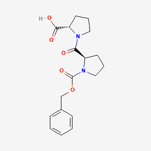 ((Benzyloxy)carbonyl)-D-prolyl-L-proline chemical structure (CAS 1221446-62-3)