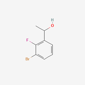 1-(3-Bromo-2-fluorophenyl)ethanol chemical structure (CAS 1221715-80-5)