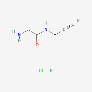 2-Amino-N-(prop-2-yn-1-yl)acetamide hydrochloride chemical structure (CAS 1221722-25-3)