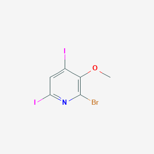 2-Bromo-4,6-diiodo-3-methoxypyridine chemical structure (CAS 1221792-52-4)