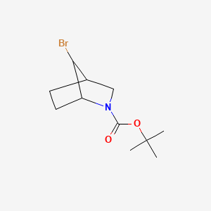tert-Butyl 7-bromo-3-azabicyclo[2.2.1]heptane-3-carboxylate chemical structure (CAS 1221818-32-1)