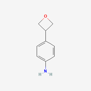 4-(Oxetan-3-yl)aniline chemical structure (CAS 1221819-62-0)