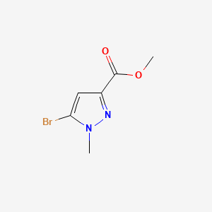Methyl 5-bromo-1-methyl-1H-pyrazole-3-carboxylate chemical structure (CAS 1222174-92-6)