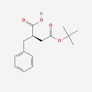 (R)-2-Benzyl-4-(tert-butoxy)-4-oxobutanoic acid chemical structure (CAS 122225-33-6)
