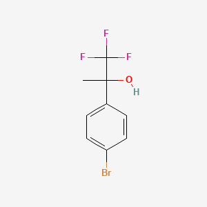 2-(4-Bromophenyl)-1,1,1-trifluoropropan-2-ol chemical structure (CAS 122243-28-1)