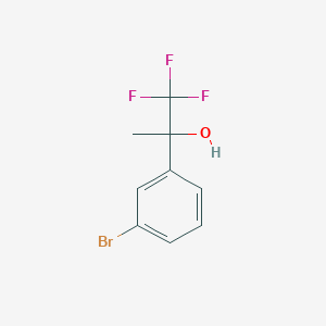 2-(3-Bromophenyl)-1,1,1-trifluoropropan-2-ol chemical structure (CAS 122243-30-5)