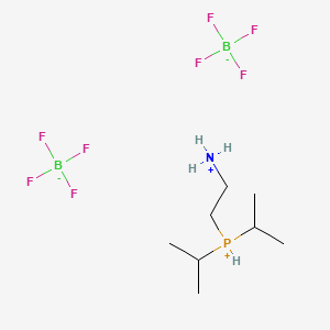 (2-Ammonioethyl)diisopropylphosphonium ditetrafluoroborate chemical structure (CAS 1222630-50-3)