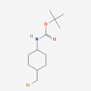 tert-Butyl (trans-4-(bromomethyl)cyclohexyl)carbamate chemical structure (CAS 1222709-30-9)