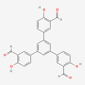 5'-(3-Formyl-4-hydroxyphenyl)-4,4''-dihydroxy-[1,1':3',1''-terphenyl]-3,3''-dicarbaldehyde chemical structure (CAS 1222784-84-0)