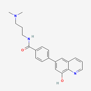 N-(3-(Dimethylamino)propyl)-4-(8-hydroxyquinolin-6-yl)benzamide chemical structure (CAS 1222800-79-4)