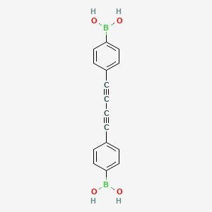 (Buta-1,3-diyne-1,4-diylbis(4,1-phenylene))diboronic acid chemical structure (CAS 1223038-68-3)