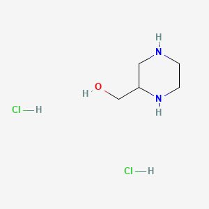 Piperazin-2-ylmethanol dihydrochloride chemical structure (CAS 122323-87-9)