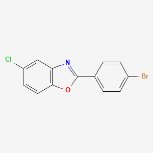 2-(4-Bromophenyl)-5-chlorobenzo[d]oxazole chemical structure (CAS 122351-86-4)