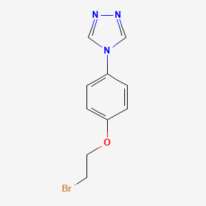 4-(4-(2-Bromoethoxy)phenyl)-4H-1,2,4-triazole chemical structure (CAS 1223748-48-8)