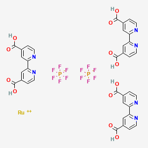 Tris(2,2'-bipyridine-4,4'-dicarboxylic acid)Ruthenium(II) bis(hexafluorophosphate) chemical structure (CAS 122382-63-2)