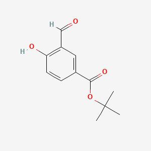 tert-Butyl 3-formyl-4-hydroxybenzoate chemical structure (CAS 1224157-88-3)
