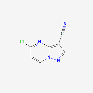 5-Chloropyrazolo[1,5-a]pyrimidine-3-carbonitrile chemical structure (CAS 1224288-92-9)