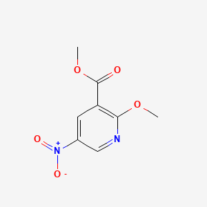 Methyl 2-methoxy-5-nitronicotinate chemical structure (CAS 122433-50-5)