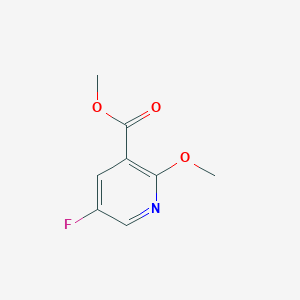 Methyl 5-fluoro-2-methoxynicotinate chemical structure (CAS 122433-52-7)
