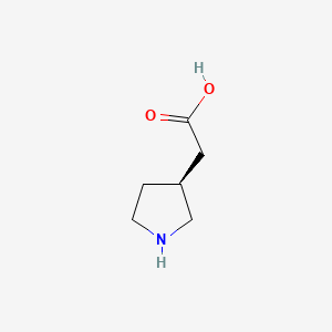 (S)-2-(Pyrrolidin-3-yl)acetic acid chemical structure (CAS 122442-02-8)