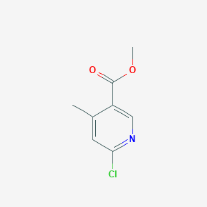 Methyl 6-chloro-4-methylnicotinate chemical structure (CAS 1224464-97-4)