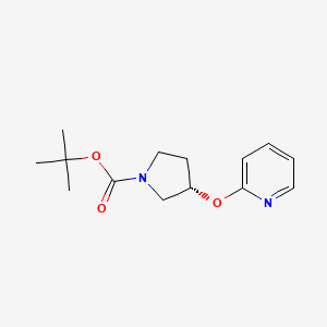 (S)-tert-Butyl 3-(pyridin-2-yloxy)pyrrolidine-1-carboxylate chemical structure (CAS 1224514-70-8)