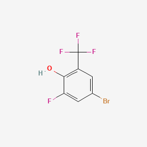 4-Bromo-2-fluoro-6-(trifluoromethyl)phenol chemical structure (CAS 1224604-17-4)