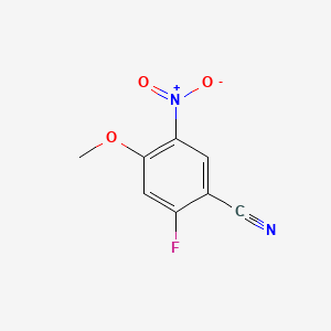 2-Fluoro-4-methoxy-5-nitrobenzonitrile chemical structure (CAS 1224708-00-2)