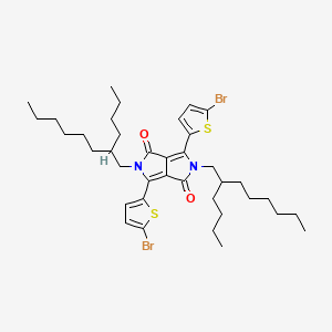 3,6-Bis(5-bromothiophen-2-yl)-2,5-bis(2-butyloctyl)pyrrolo[3,4-c]pyrrole-1,4(2H,5H)-dione chemical structure (CAS 1224709-68-5)