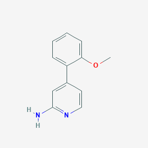 4-(2-Methoxyphenyl)pyridin-2-amine chemical structure (CAS 1224740-89-9)
