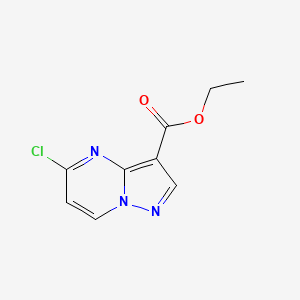 Ethyl 5-chloropyrazolo[1,5-a]pyrimidine-3-carboxylate chemical structure (CAS 1224944-77-7)