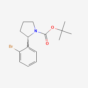 (S)-tert-Butyl 2-(2-bromophenyl)pyrrolidine-1-carboxylate chemical structure (CAS 1224945-45-2)