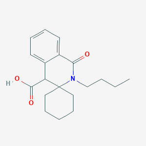 2'-Butyl-1'-oxo-1',4'-dihydro-2'H-spiro[cyclohexane-1,3'-isoquinoline]-4'-carboxylic acid chemical structure (CAS 1225071-44-2)