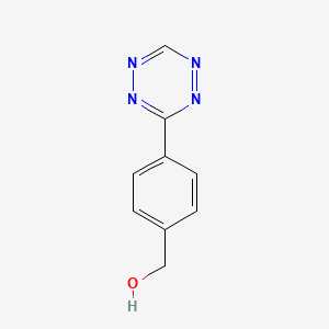 (4-(1,2,4,5-Tetrazin-3-yl)phenyl)methanol chemical structure (CAS 1225146-54-2)