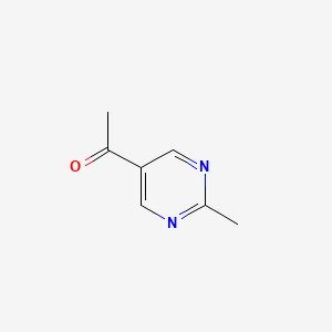 1-(2-Methylpyrimidin-5-yl)ethanone chemical structure (CAS 1225223-42-6)